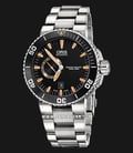 Oris Aquis Small Second Date 01-743-7673-4159-07-8-26-01PEB Black Dial Stainless Steel Strap-0